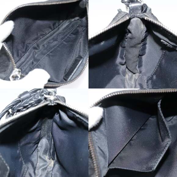 DIOR Trotter Canvas Shoulder Bag Silver Black - Picture 12 of 13